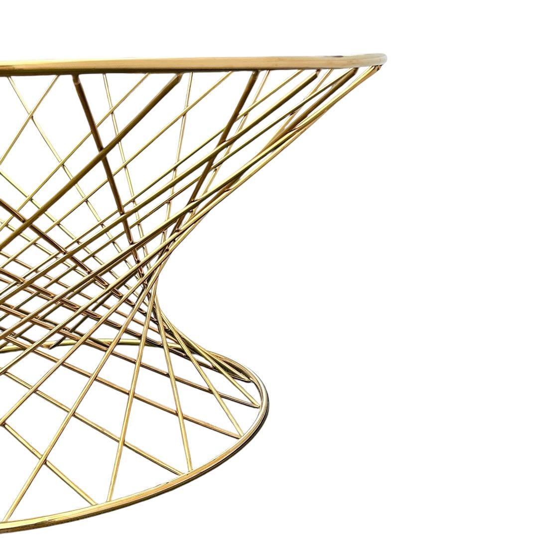 【美品 】フランフラン マーリアコーヒーテーブル ゴールド ガラス天板 円型