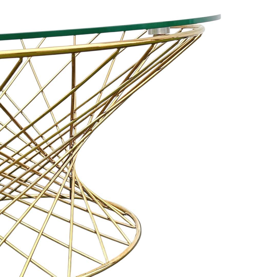 【美品 】フランフラン マーリアコーヒーテーブル ゴールド ガラス天板 円型