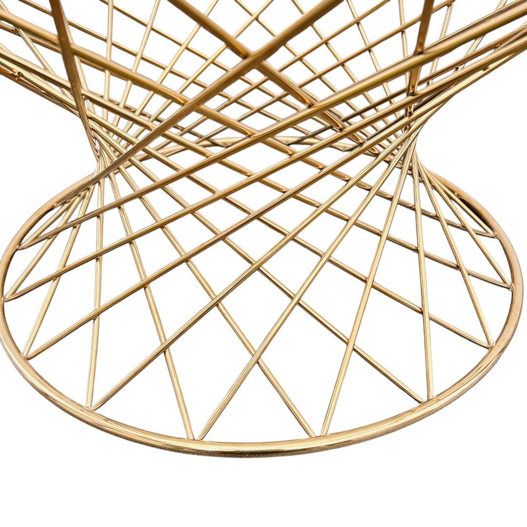 【美品 】フランフラン マーリアコーヒーテーブル ゴールド ガラス天板 円型