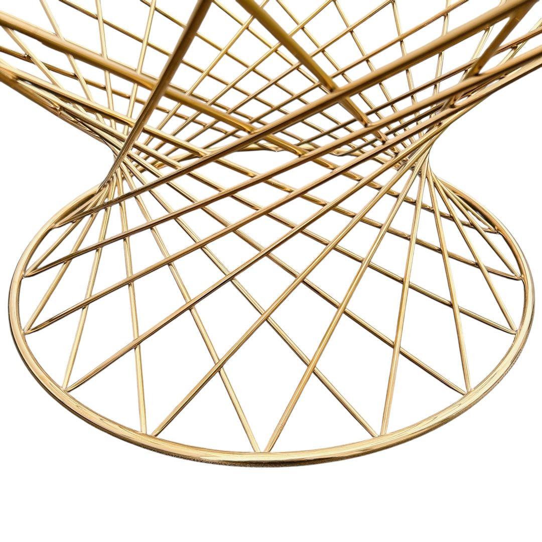 【美品 】フランフラン マーリアコーヒーテーブル ゴールド ガラス天板 円型