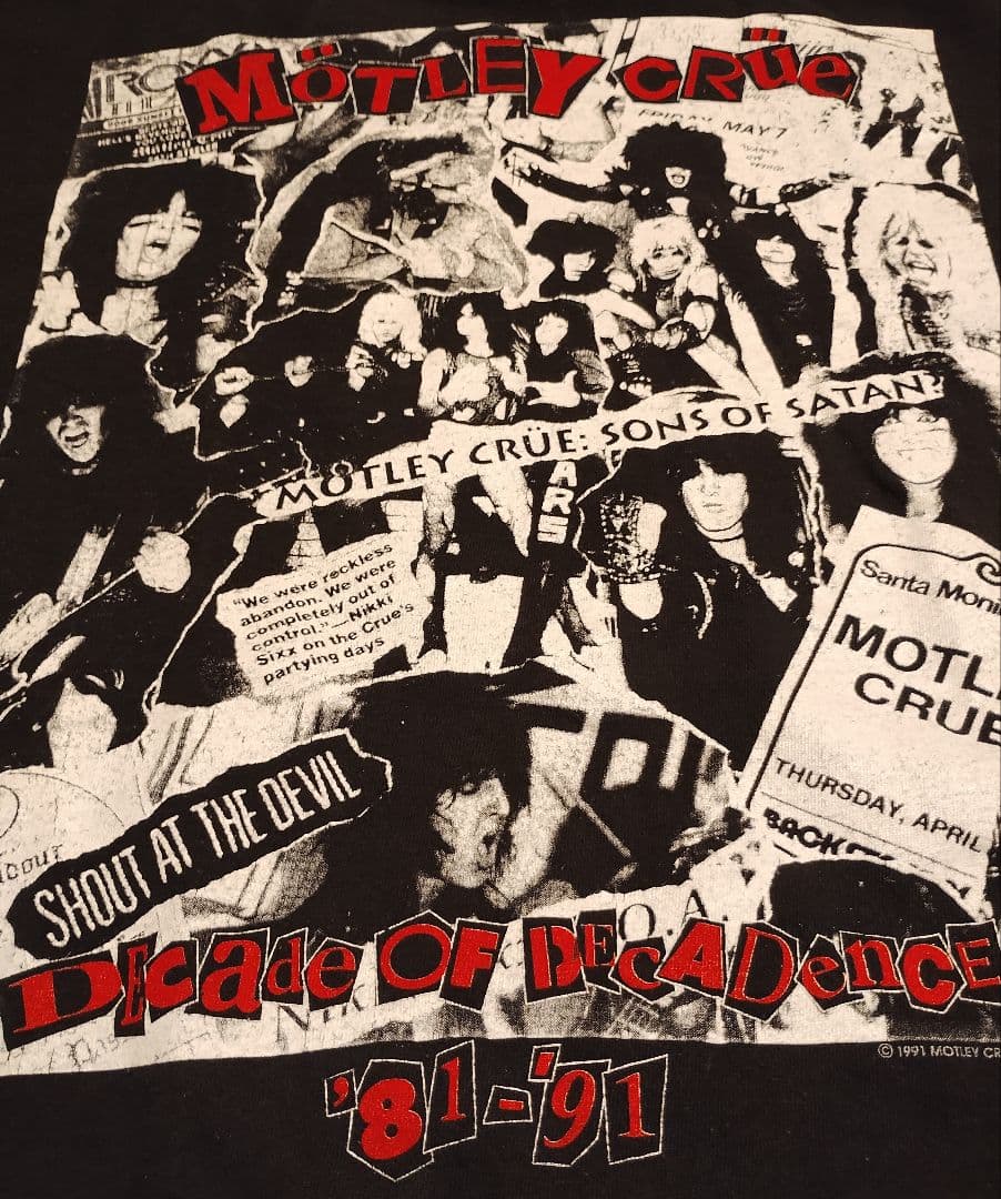 【値下不可】モトリークルー デケイド・オブ・デカダンス ツアーT XL