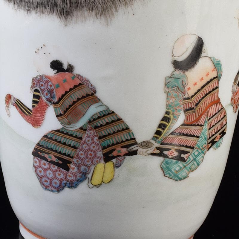 九谷焼 古九谷 色絵金彩 山水人物文瓶 V R8111 - メルカリ