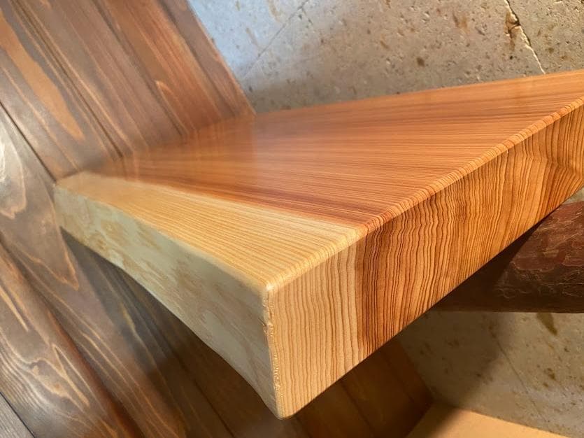 №41　秋田杉一枚板　花台　厚物良品です