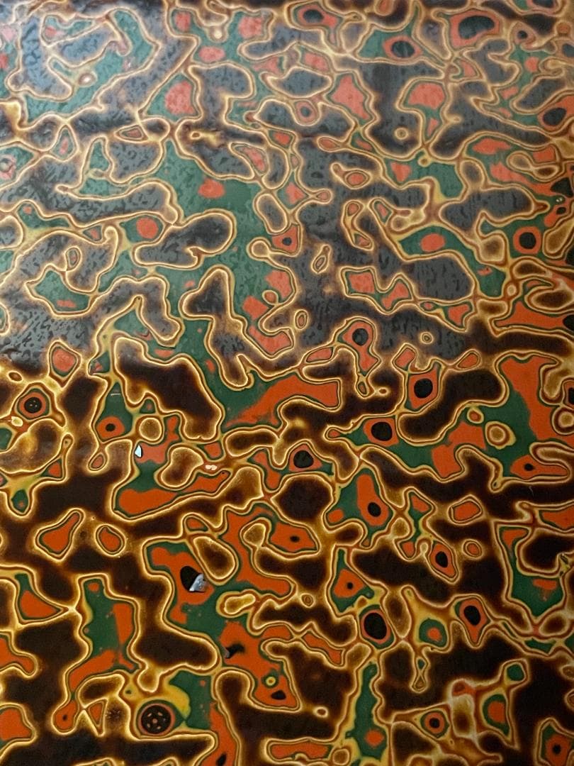 堆朱 わきとり盆 2枚