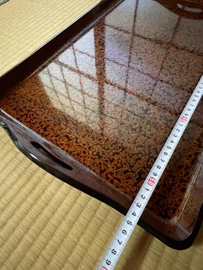 堆朱 わきとり盆 2枚