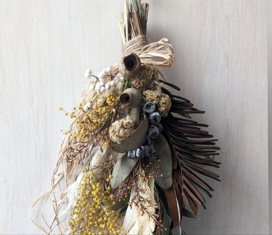 専用＊ミモザ＆ベルガムナッツ　ドライフラワースワッグ