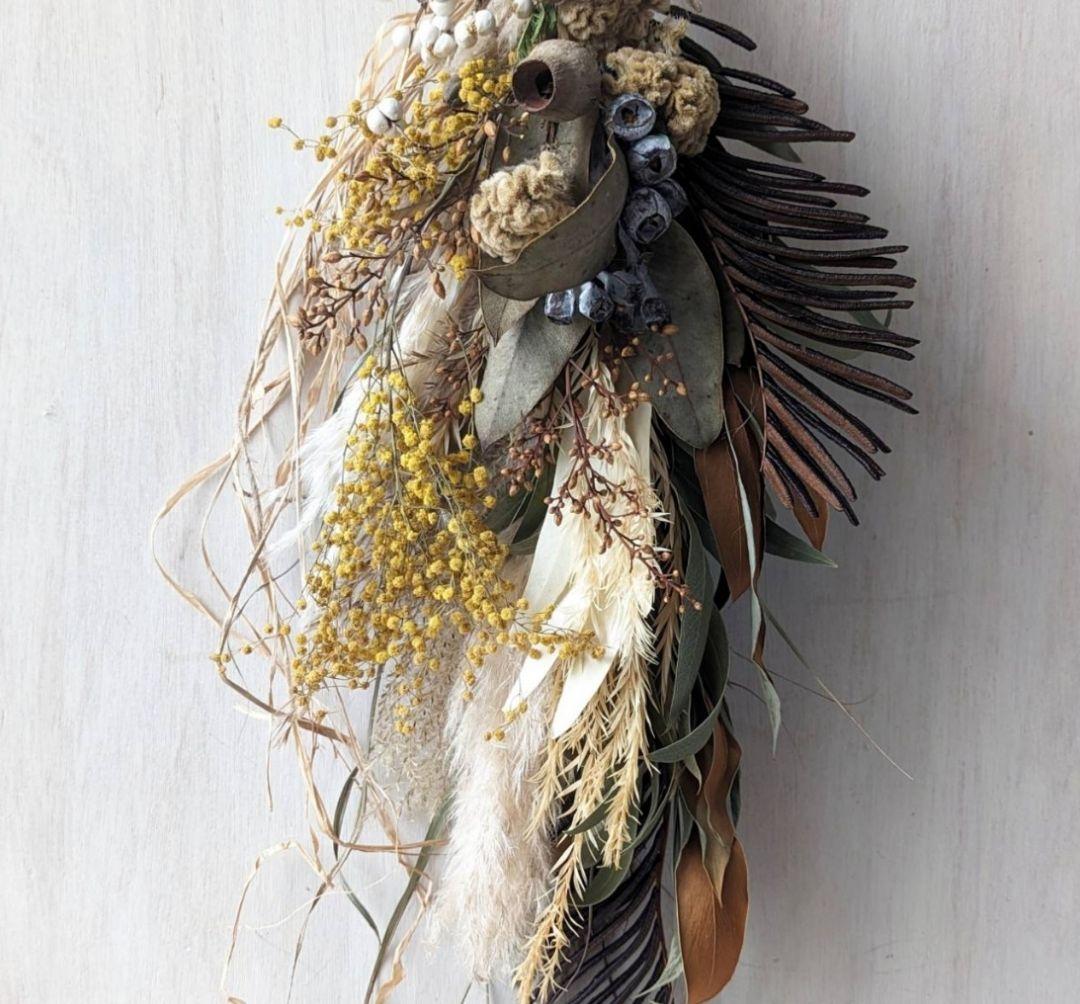 専用＊ミモザ＆ベルガムナッツ　ドライフラワースワッグ