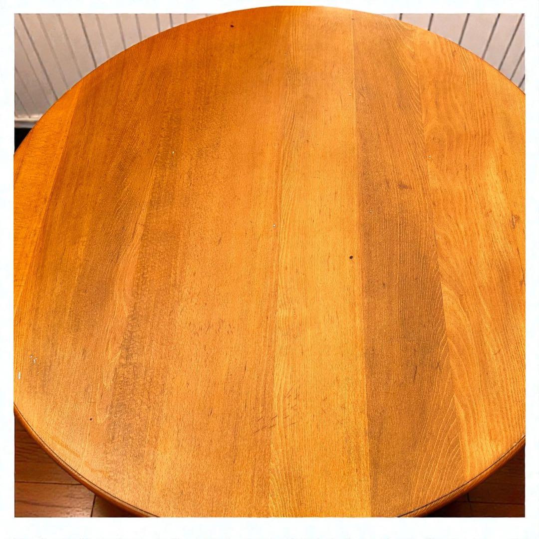 稀少❣️ヴィンテージ品✨柏木工 ダイニングテーブル 円卓 100cm 天然
