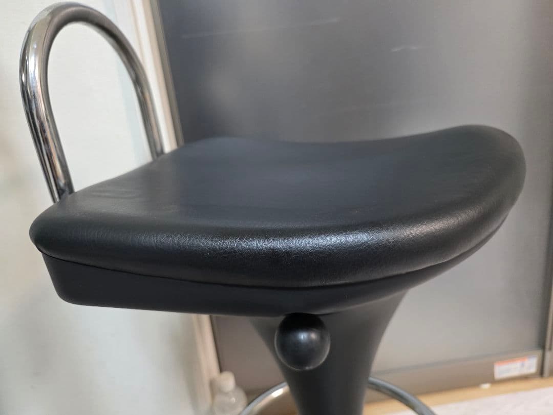 バースツール ガラス天板 スチールフレーム　チエアセット