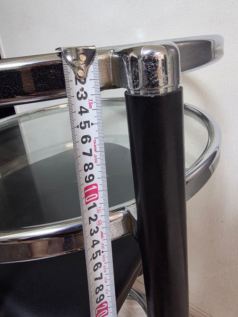 バースツール ガラス天板 スチールフレーム　チエアセット