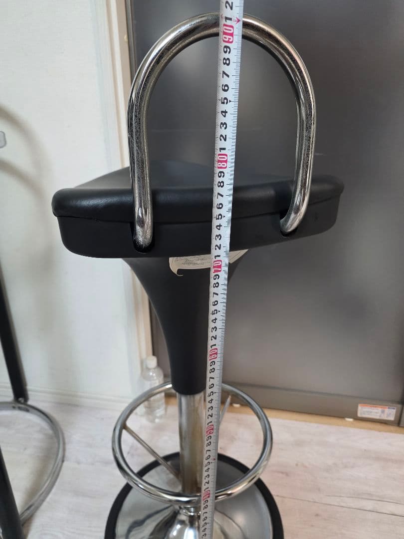 バースツール ガラス天板 スチールフレーム　チエアセット