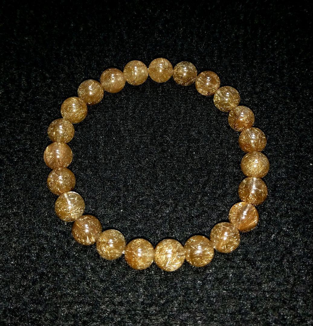 【極上,濃密】ダークシルバールチルクォーツ　ブレスレット　金運　仕事運　勝負運