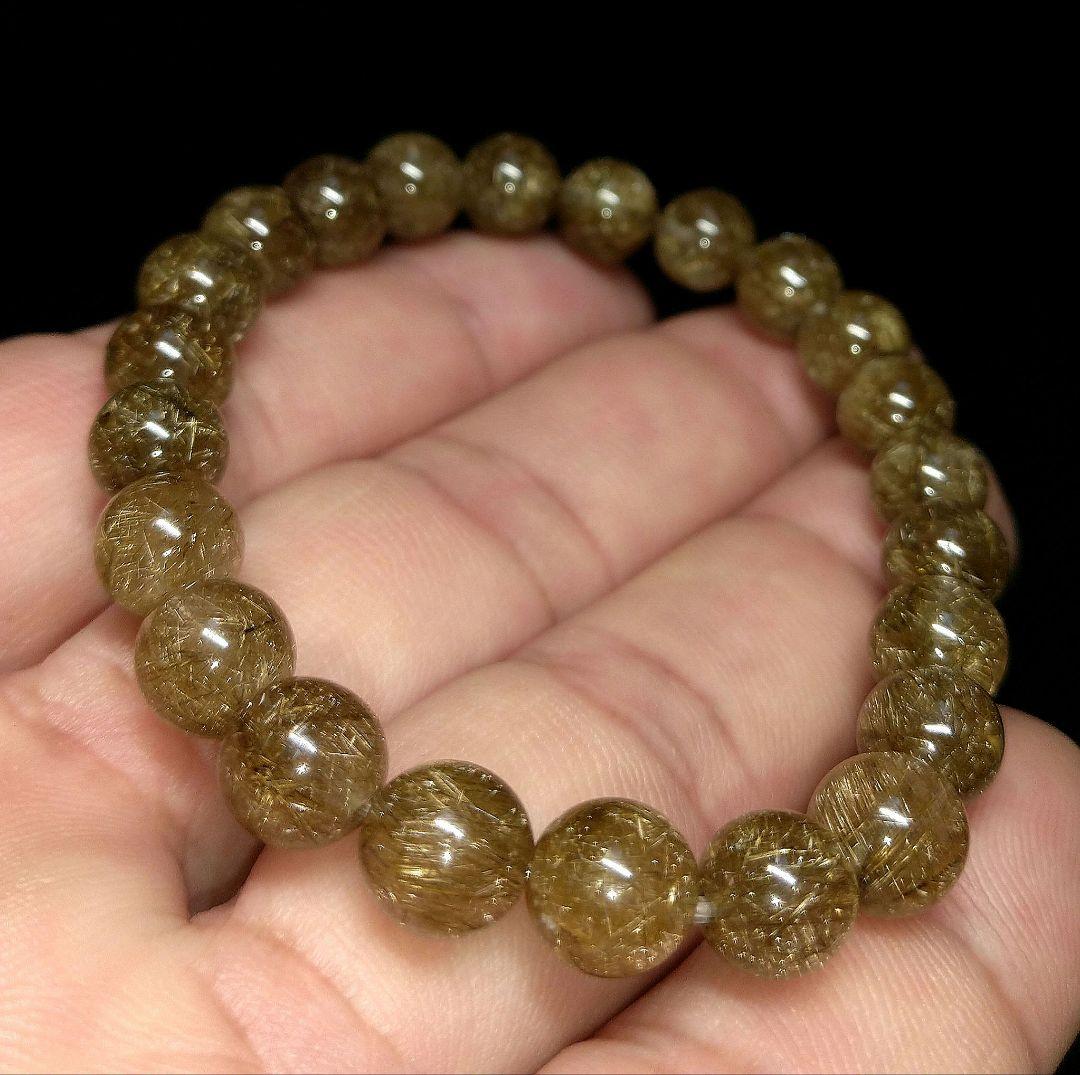 【極上,濃密】ダークシルバールチルクォーツ　ブレスレット　金運　仕事運　勝負運