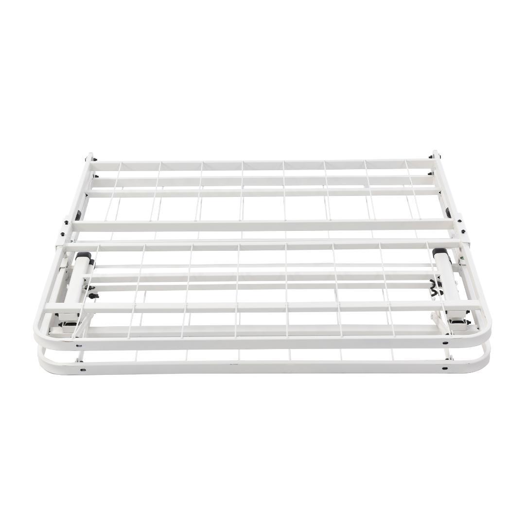 赤字価格！パイプベッド 折りたたみベッド シングル 組立簡単 （S）WHITE