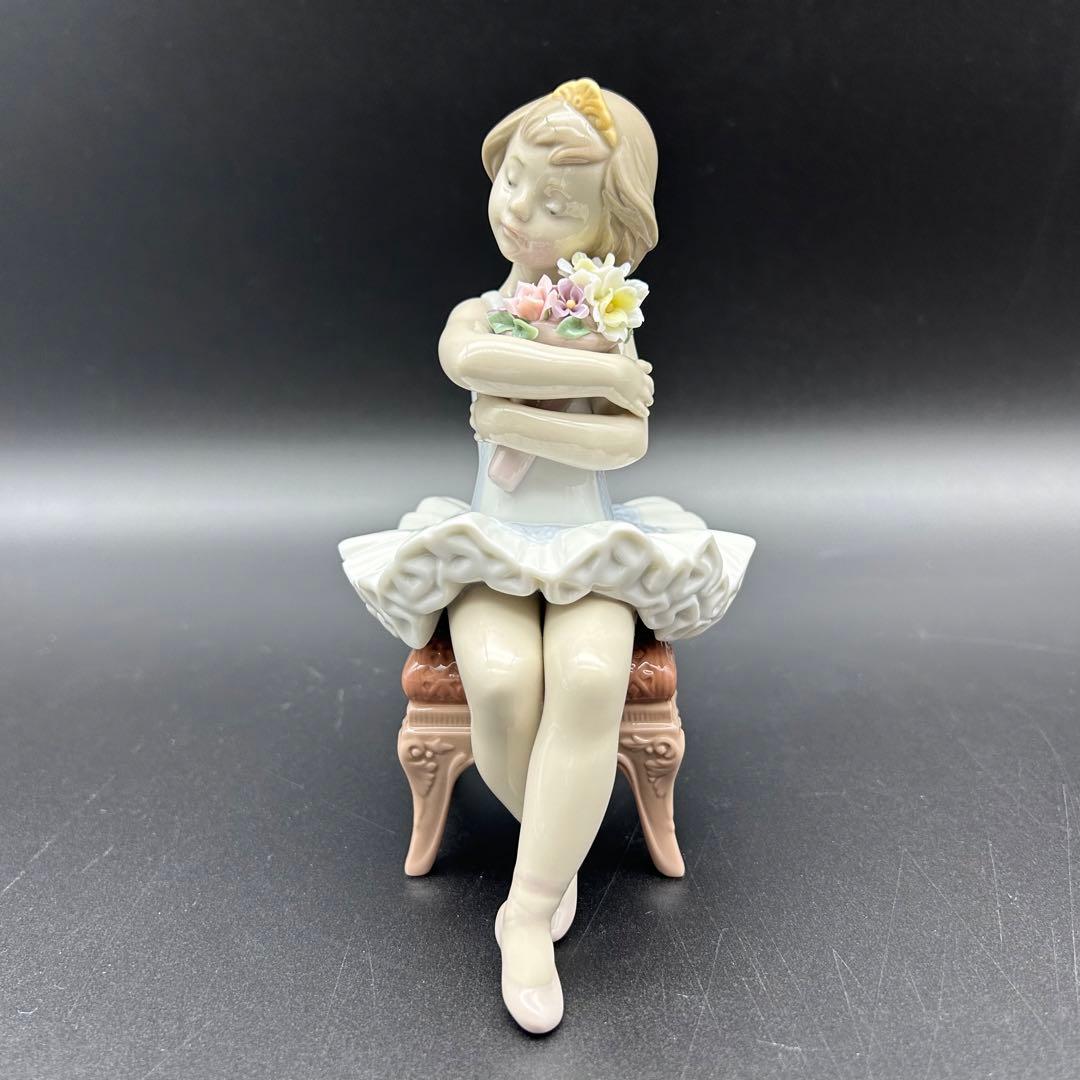 【未使用級】リヤドロ　初めての舞台　6763 置物　フラワー　花　バレエ