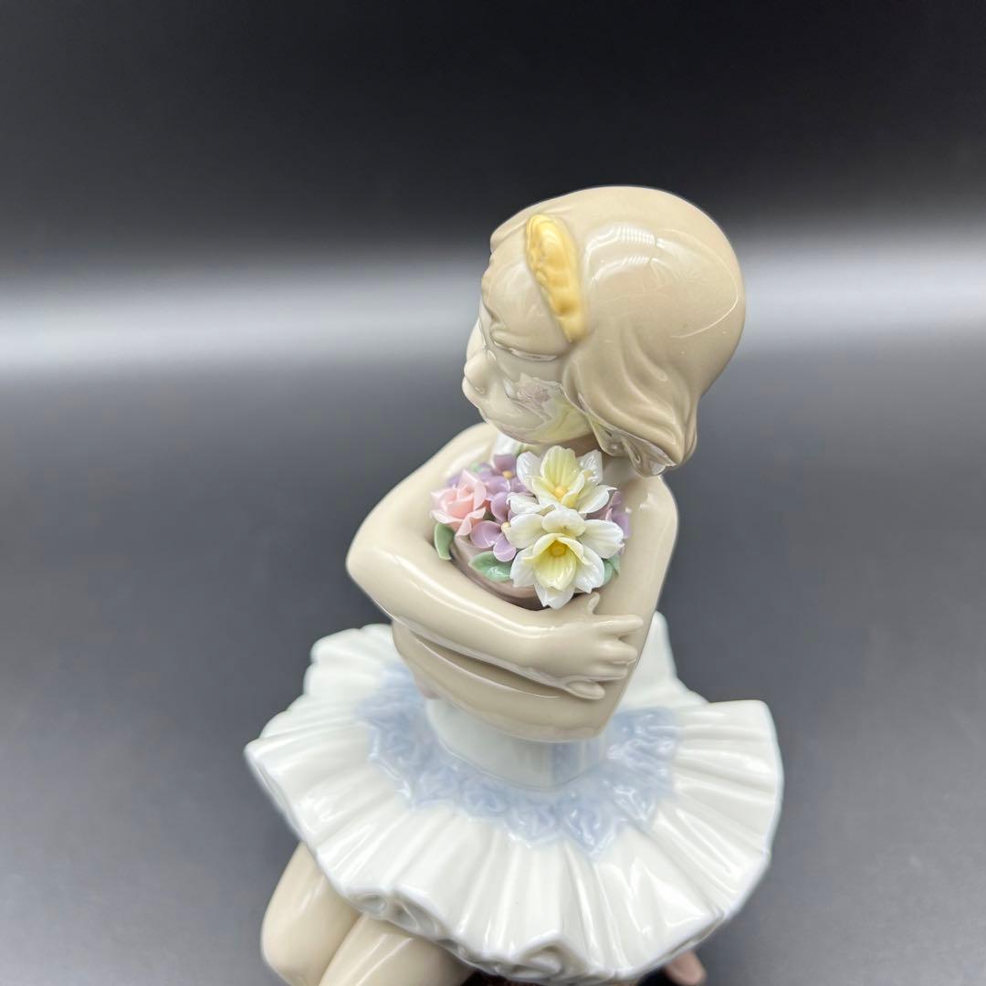 【未使用級】リヤドロ　初めての舞台　6763 置物　フラワー　花　バレエ