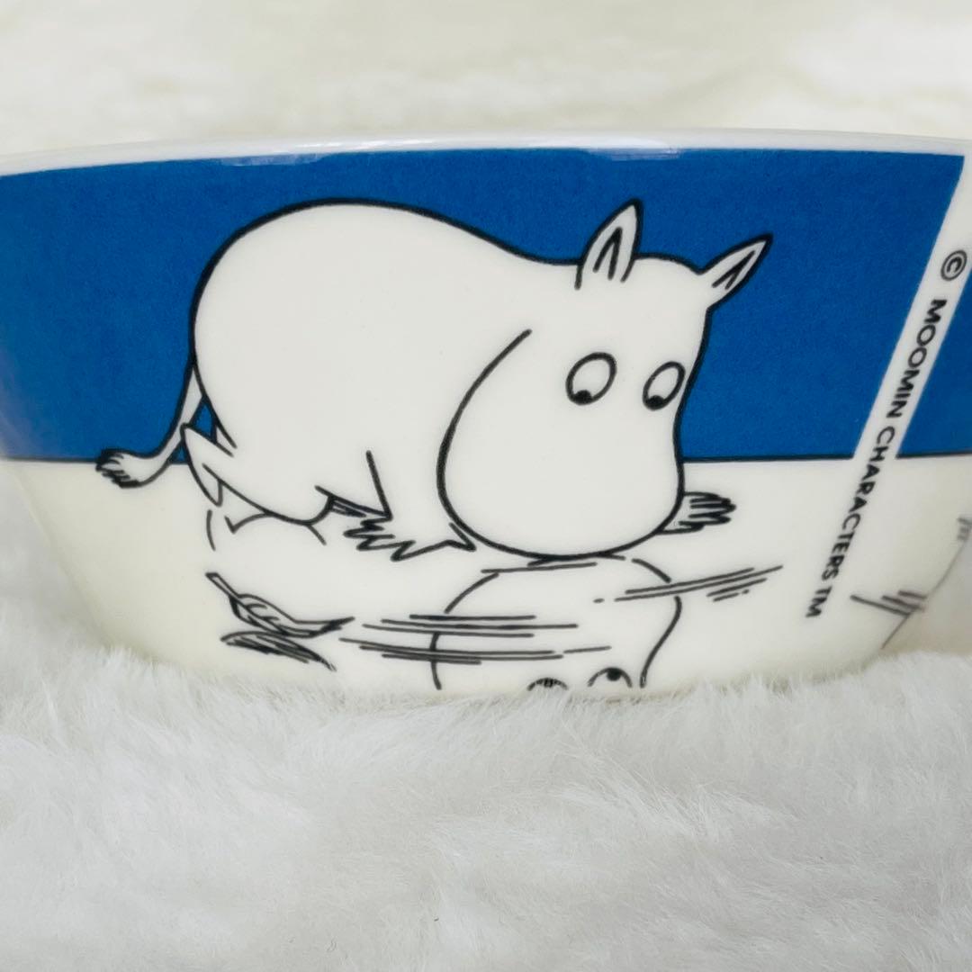 【希少】廃盤 旧ロゴ ARABIA アラビア ムーミン ボウル ブルー2個 美品