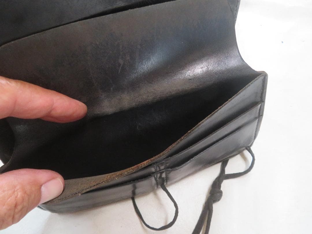 goro's ゴローズ フラワーコンチョ 二つ折り長財布黒 ロングウォレット