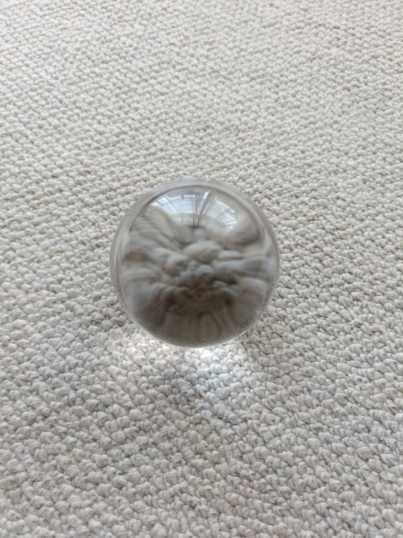 天然水晶玉 ロッククリスタル 67.0㎜ 417.5g 鑑別書付き 無色透明丸玉