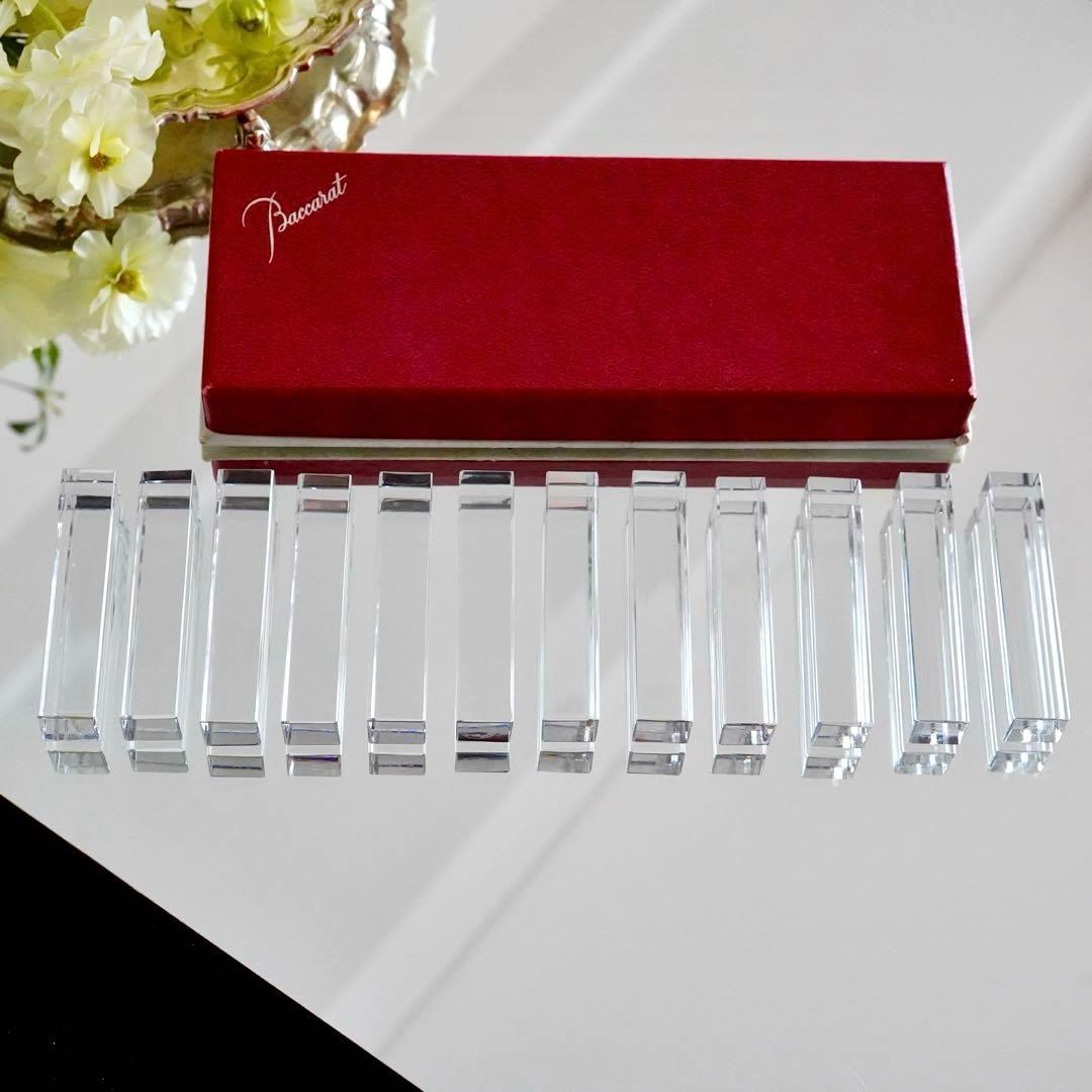 美品★オールドバカラBACCARATカトラリーレスト★箸置き 12本★クリスタル