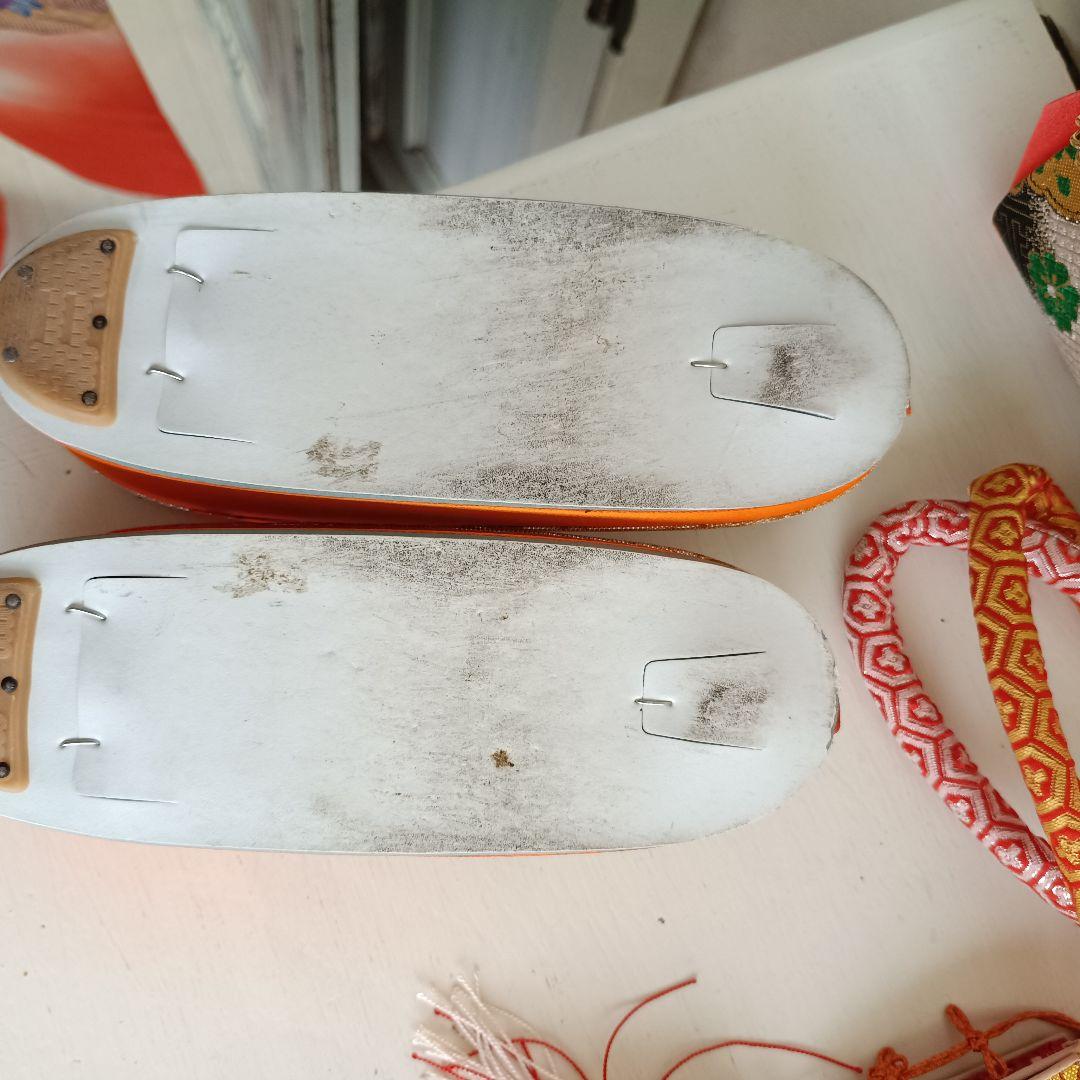 正絹☆クリーム色の着物と作り帯セット