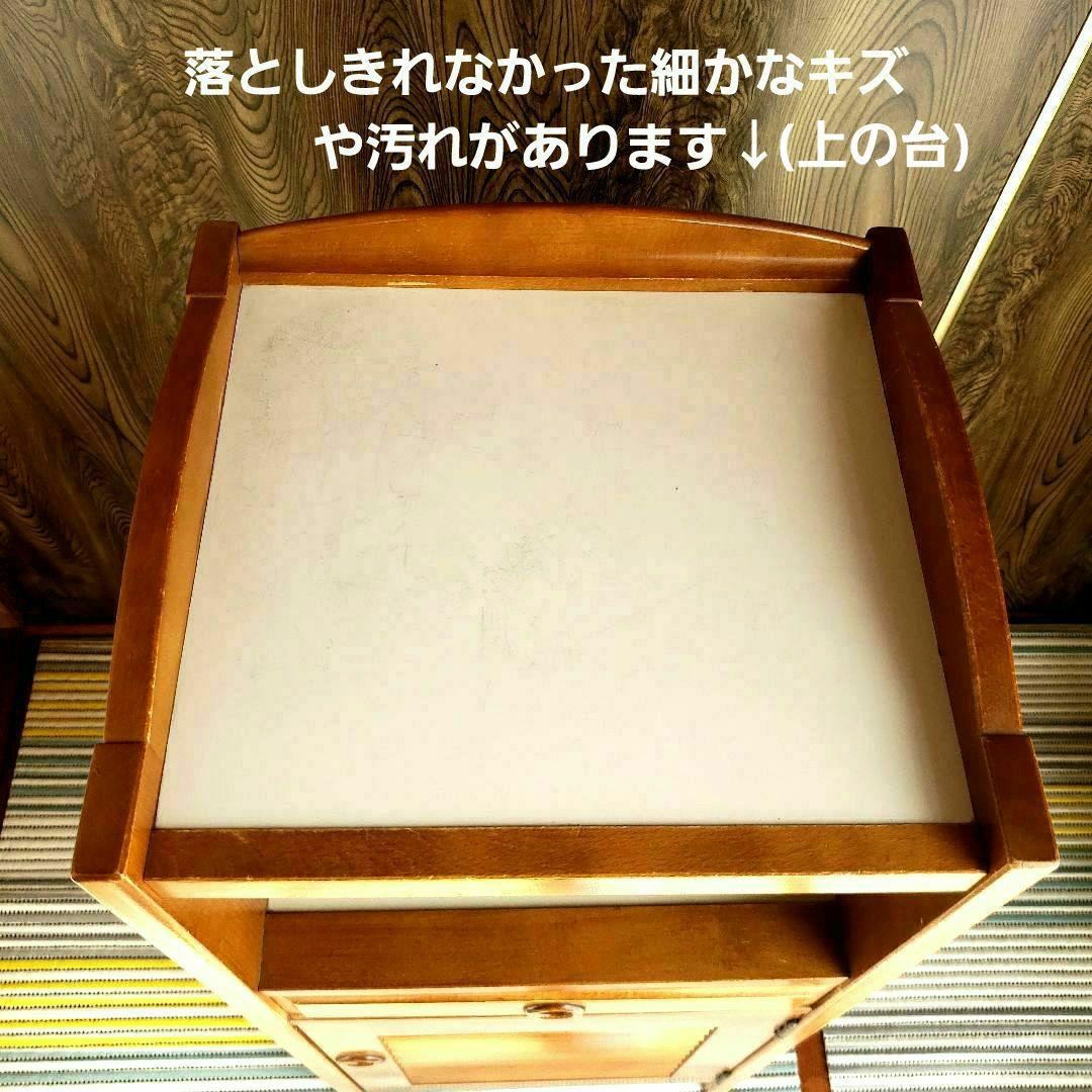 昭和 レトロ 家具 アンティーク 棚 シェルフ カリモクカグ 花台 電話台