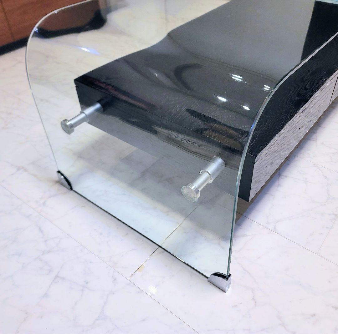 値下げ◆モダン◆ガラスセンターテーブル◆強化ガラス◆引取可