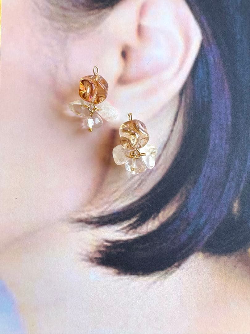 no.201 捻りガラスと鏡氷のquartz