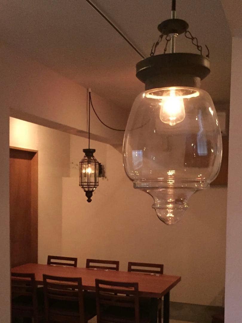 真鍮　ガラスペンダントライト ランプシェード 天井照明器具