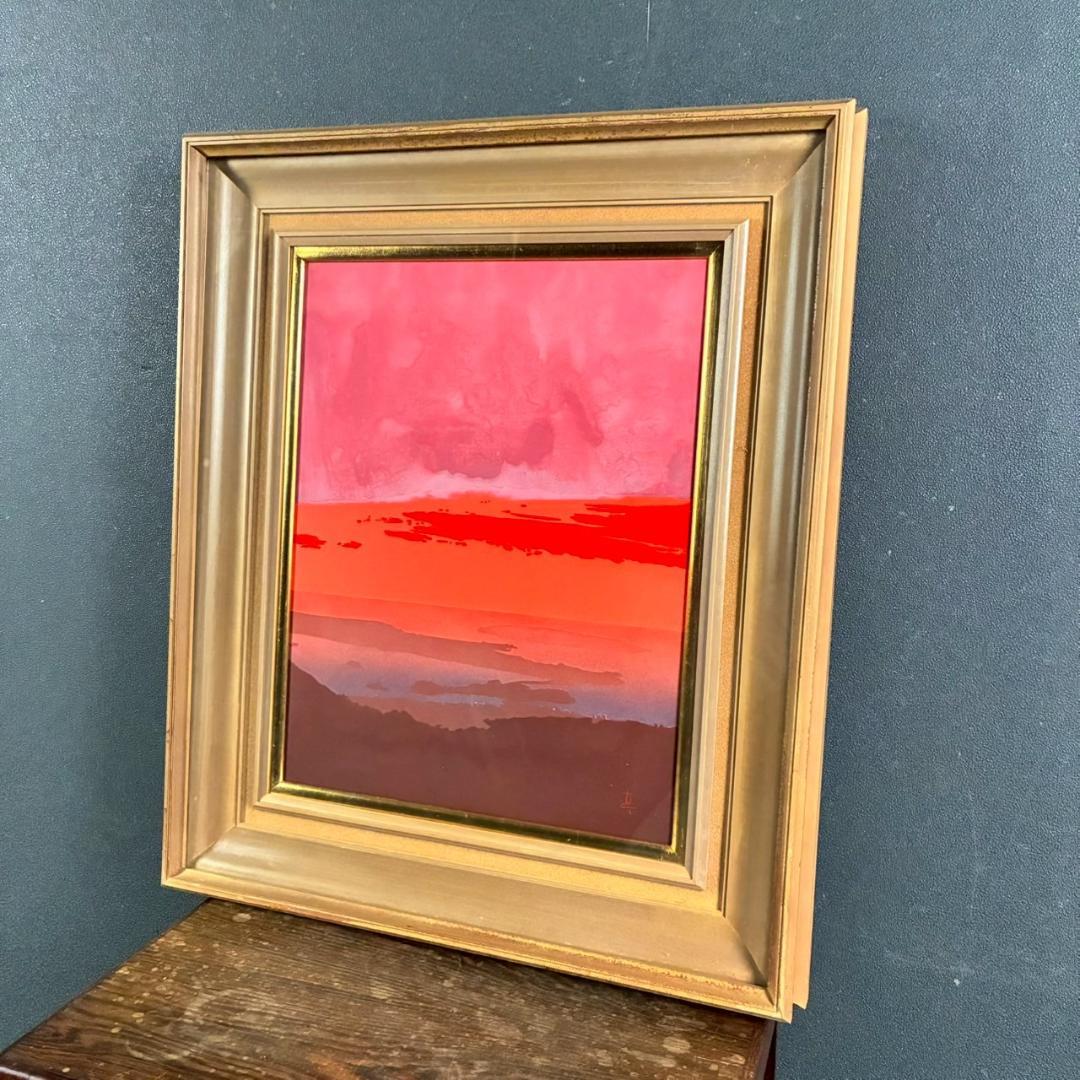 最終値下げ】鎮西直秀「沖縄にて-羽地内海-」油彩画 油絵 直筆サイン