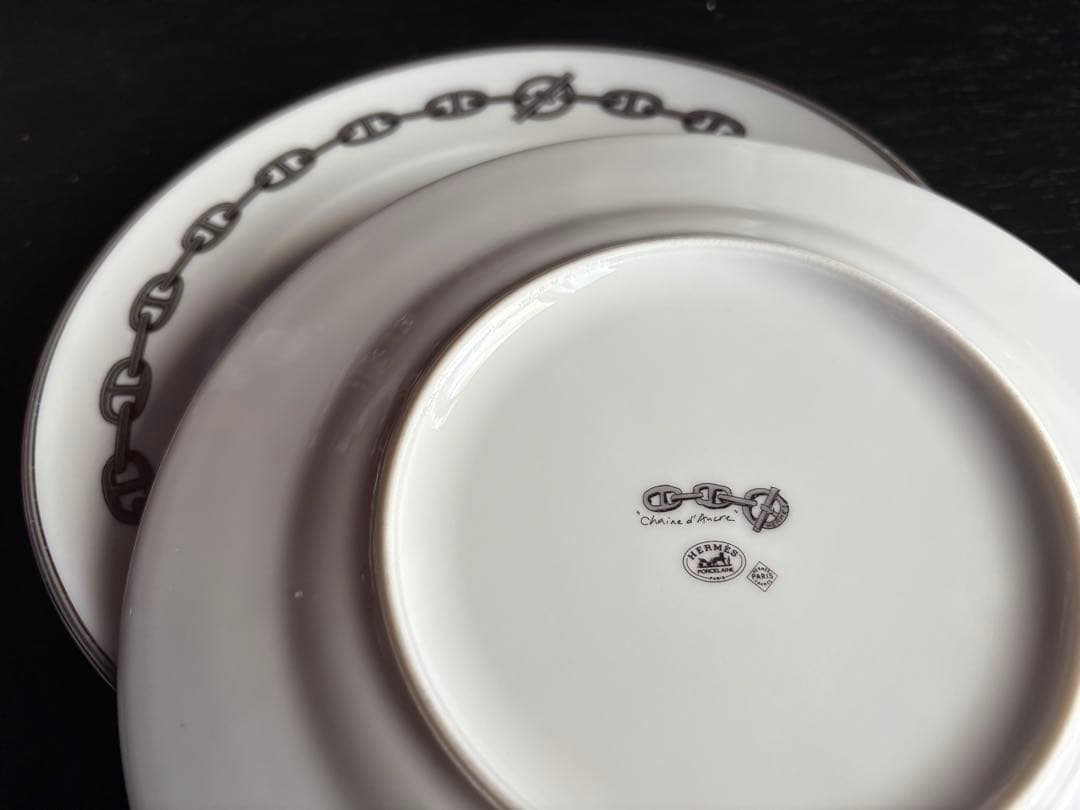 破格！HERMES エルメス シェーヌダンクル、リズム 皿　3点セット