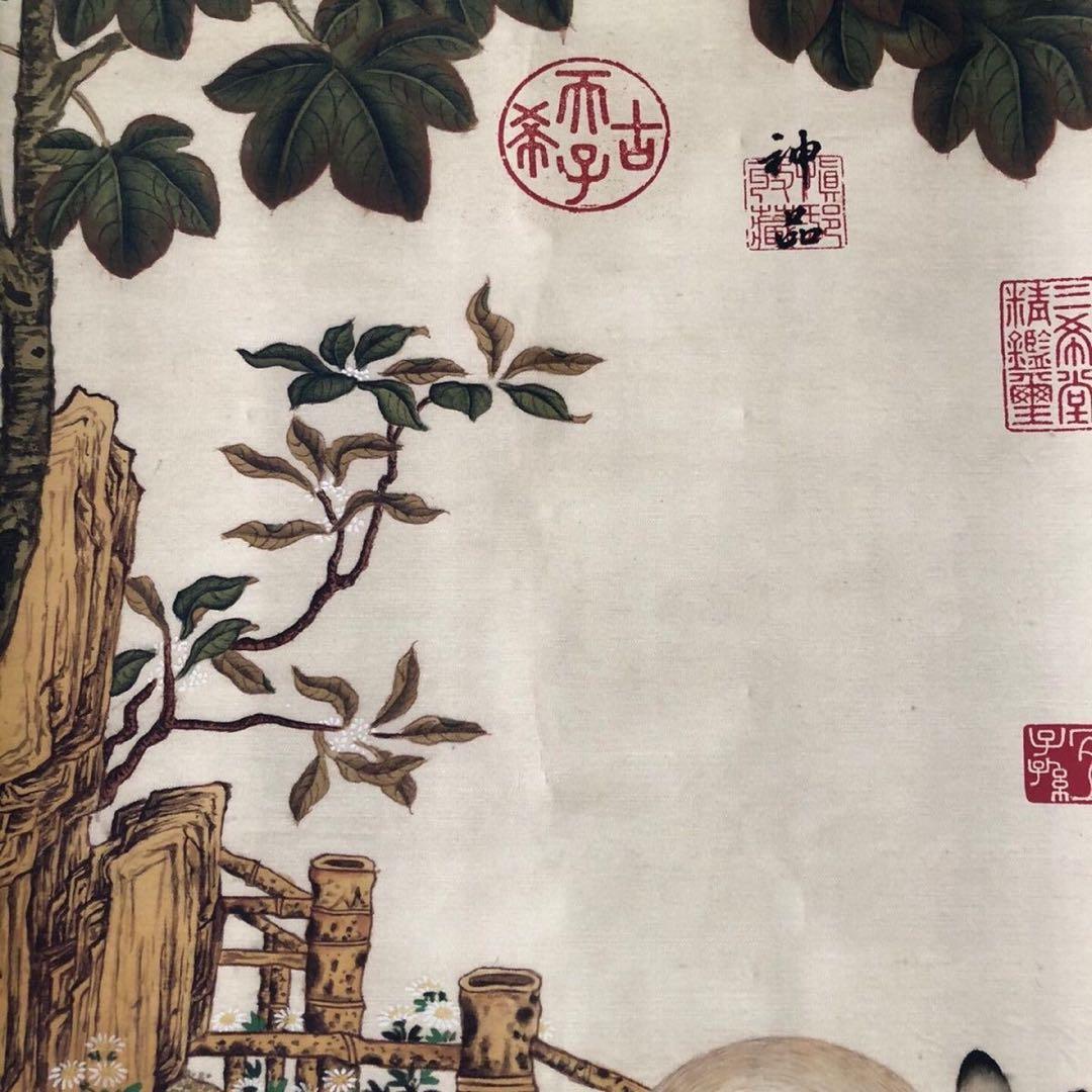 郎世宁 兎図 掛け軸｜三尺中堂｜十二生肖・卯｜表装済み - メルカリ