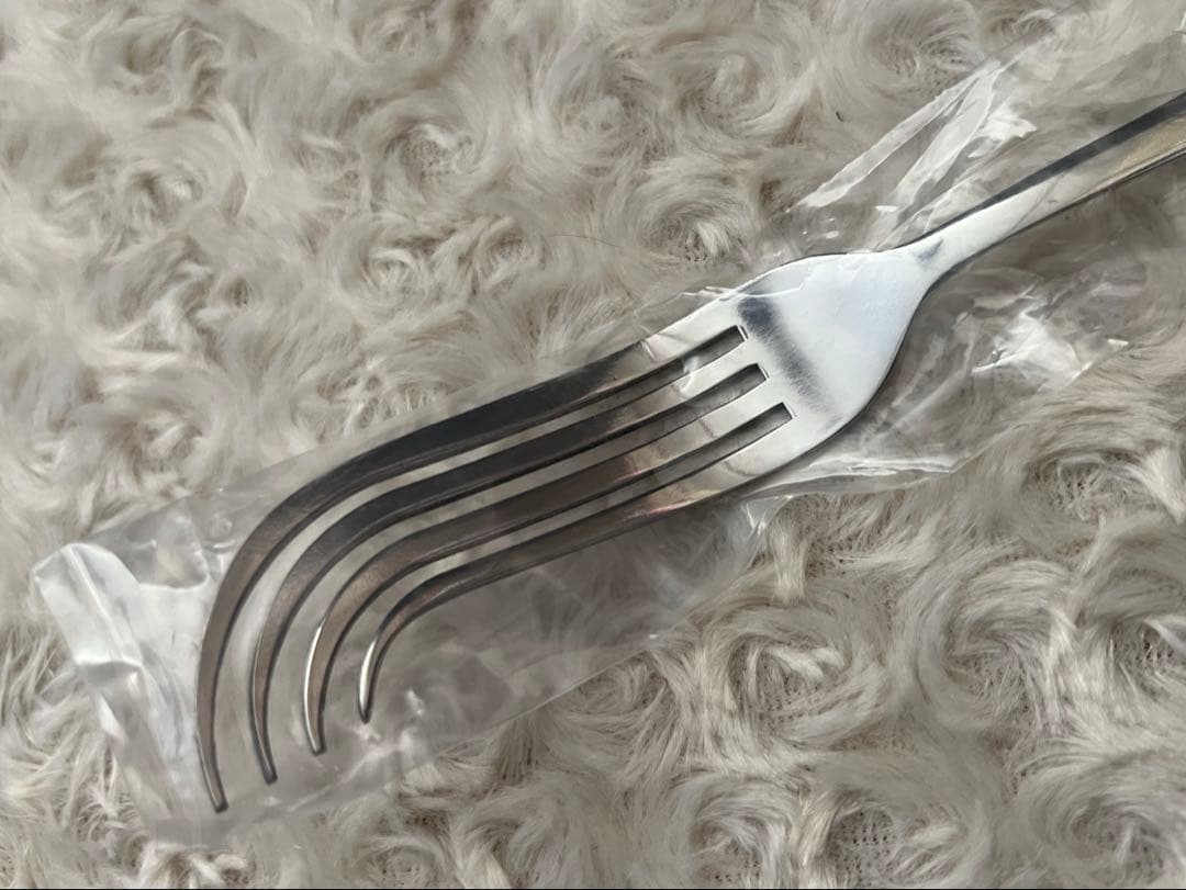 福田繁雄　カトラリー　福田繁雄デザインフォーク“左曲がりフォーク”