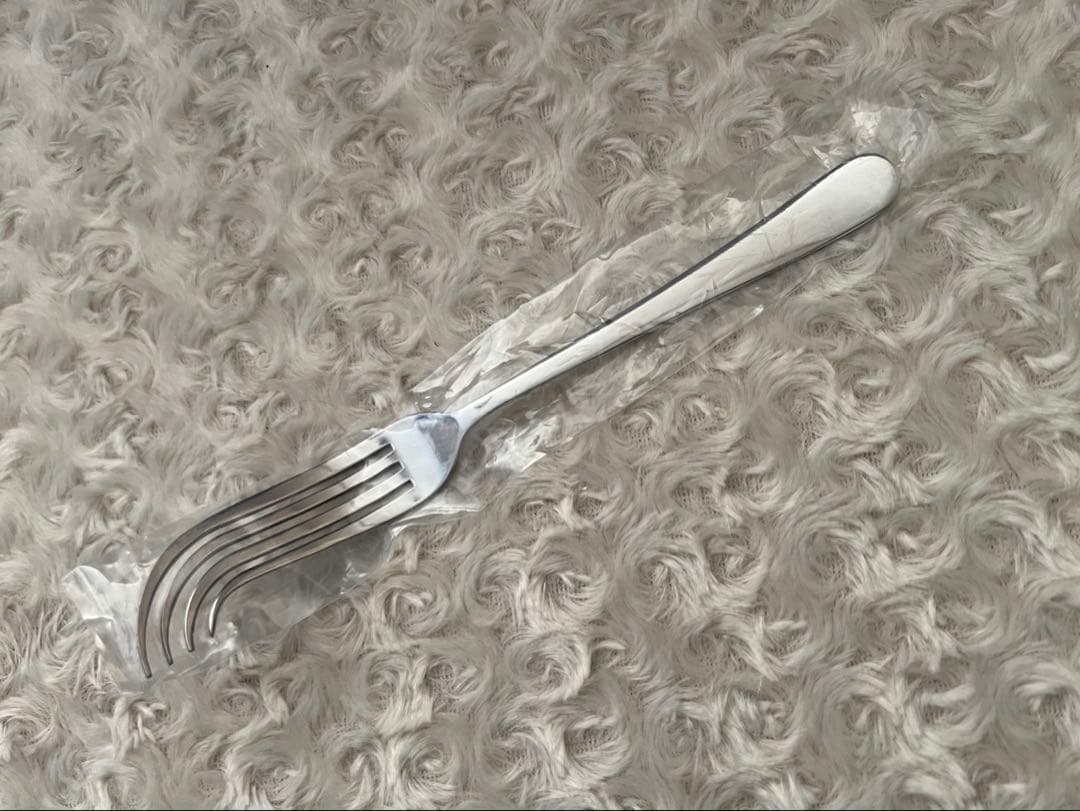 福田繁雄　カトラリー　福田繁雄デザインフォーク“左曲がりフォーク”
