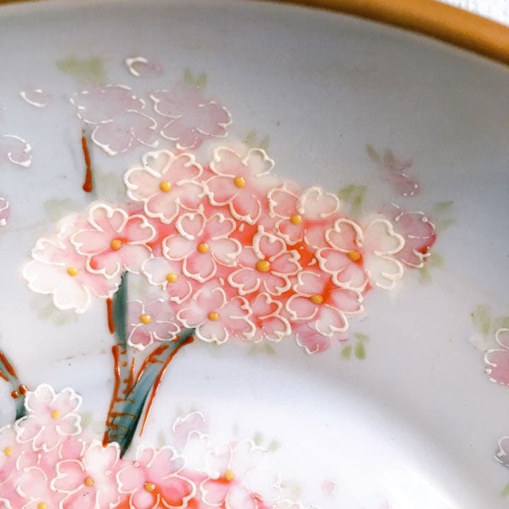 桜　湖畔　白鳥　オールドノリタケ　飾り皿　中皿　食器　ノリタケ　アンティーク