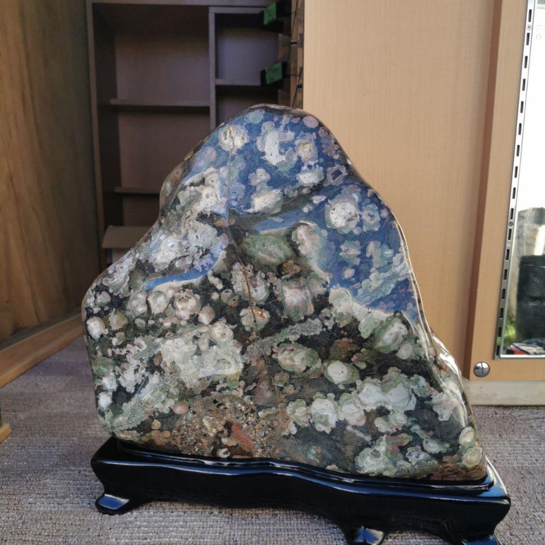 新潟産　牡丹石　14.8キロ　鑑賞石　石　置物　オブジェ　インテリア　菊花石