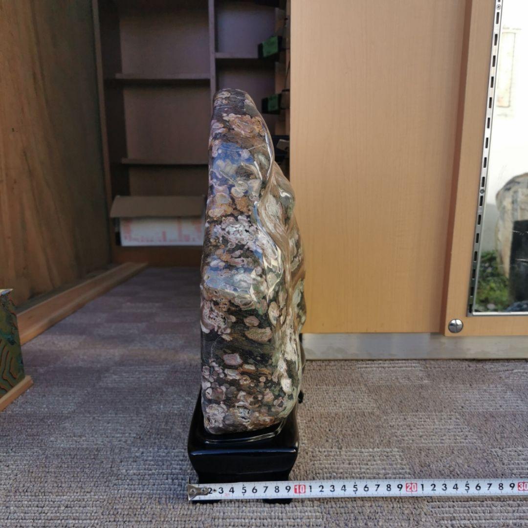 新潟産　牡丹石　14.8キロ　鑑賞石　石　置物　オブジェ　インテリア　菊花石