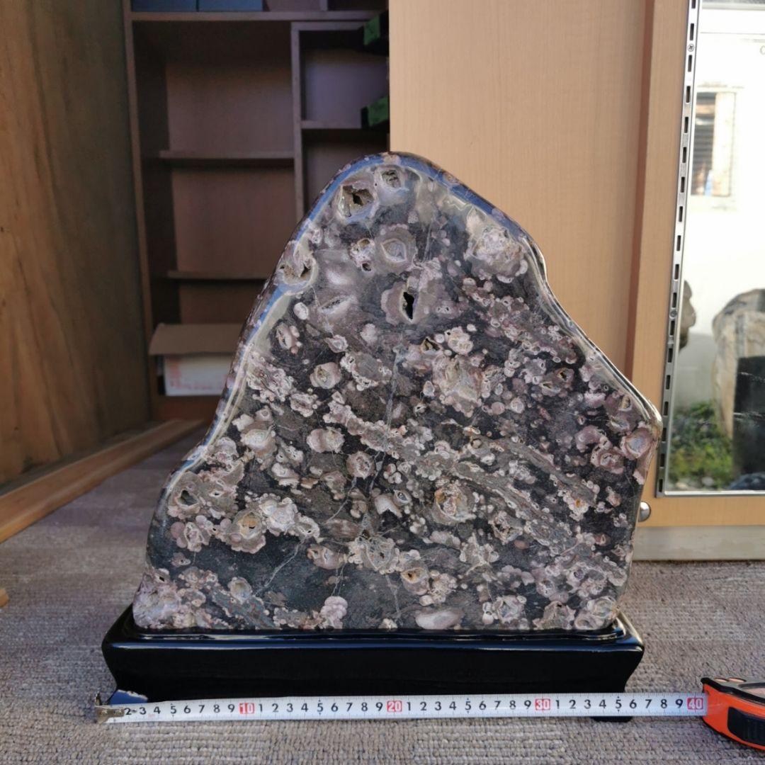 新潟産　牡丹石　14.8キロ　鑑賞石　石　置物　オブジェ　インテリア　菊花石