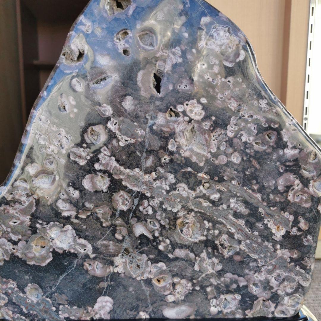 新潟産　牡丹石　14.8キロ　鑑賞石　石　置物　オブジェ　インテリア　菊花石