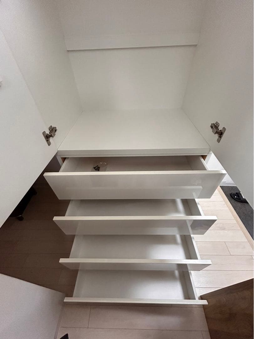 美品】ニトリ ブレザータンス 白 (ポルテD 80BC WH) ワードローブ