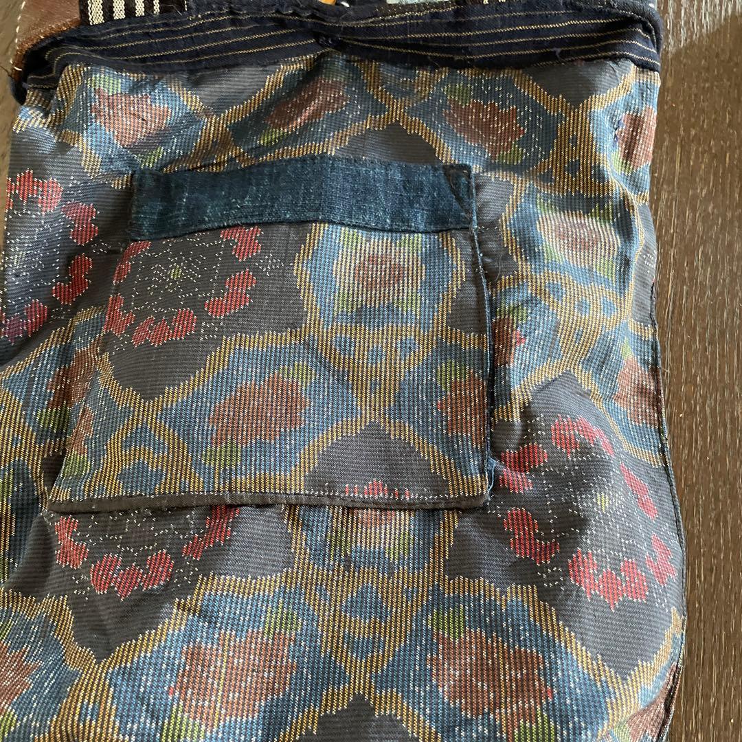 藍染　刺し子　パッチワークバッグ