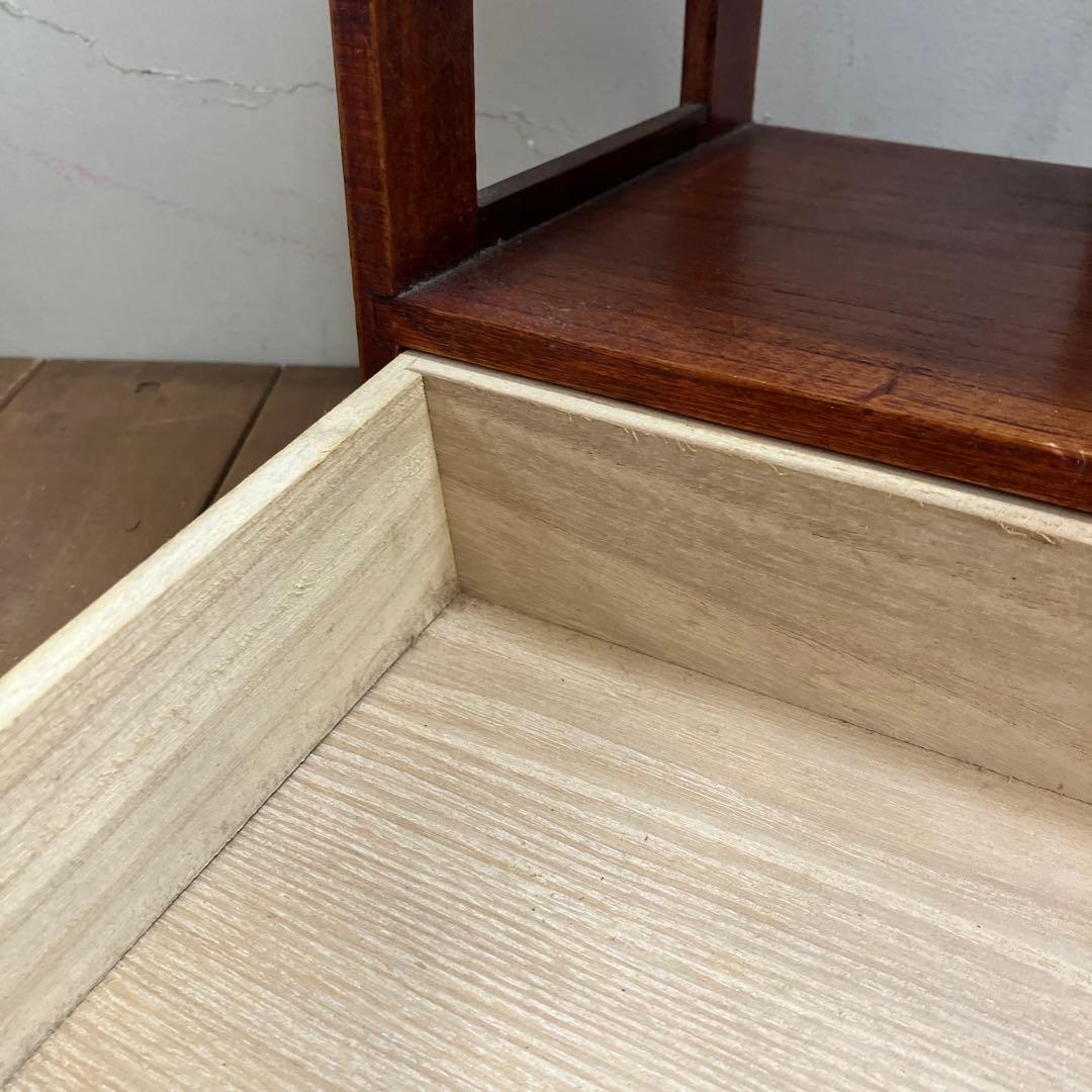 B-1 昭和レトロ 木製格子 飾り棚 2段 シェルフ オープンシェルフ 古道具