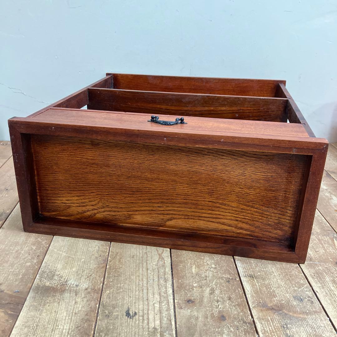 B-1 昭和レトロ 木製格子 飾り棚 2段 シェルフ オープンシェルフ 古道具