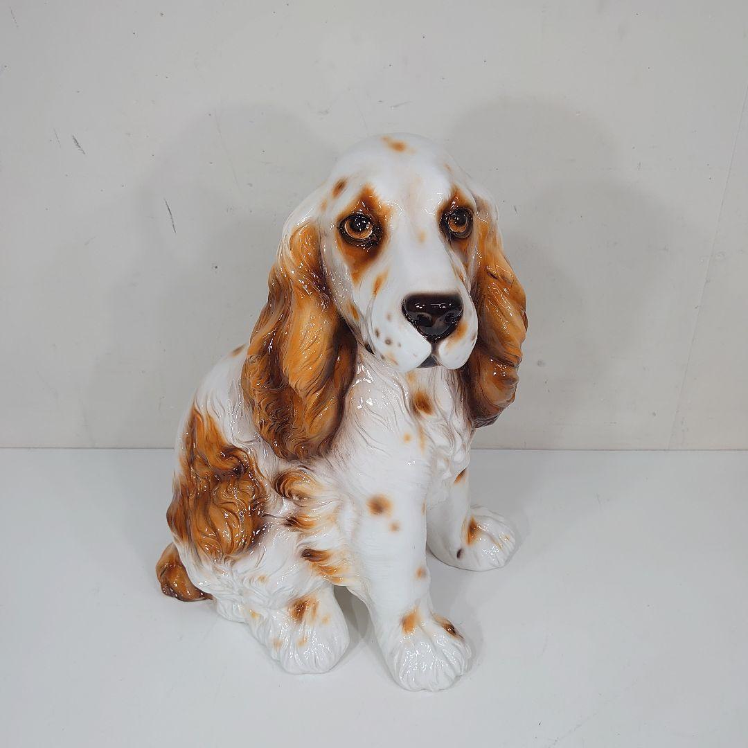 コッカースパニエル 陶器 犬の置物 陶製