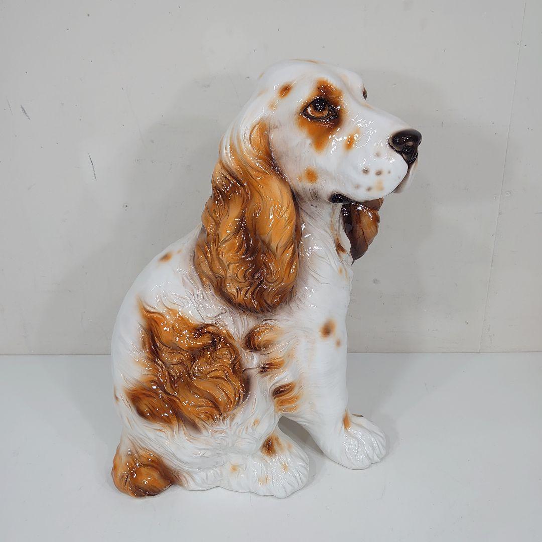 コッカースパニエル 陶器 犬の置物 陶製