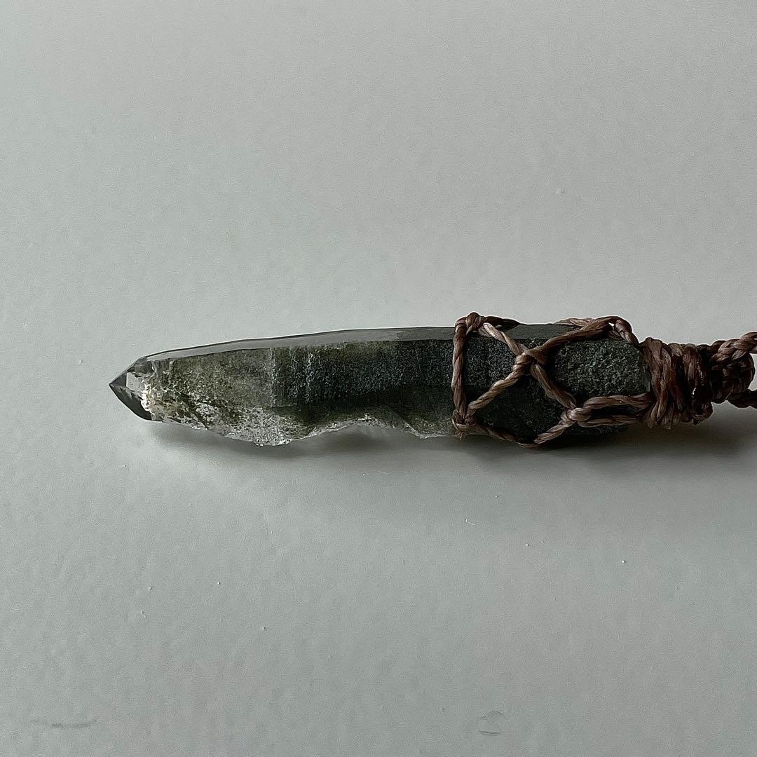 ヒマラヤ水晶 ガネッシュヒマール ＊ マクラメペンダント ネックレス 57