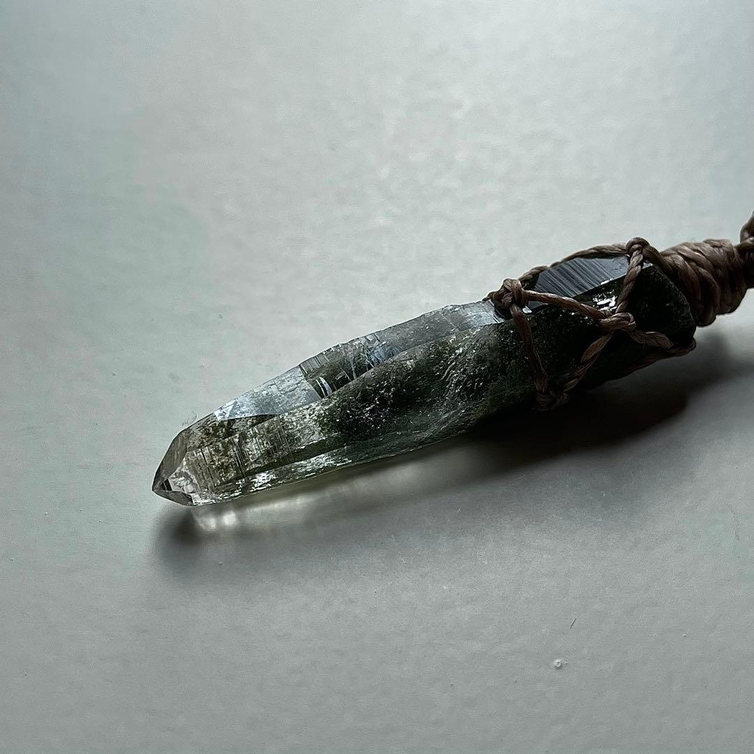 ヒマラヤ水晶 ガネッシュヒマール ＊ マクラメペンダント ネックレス 57