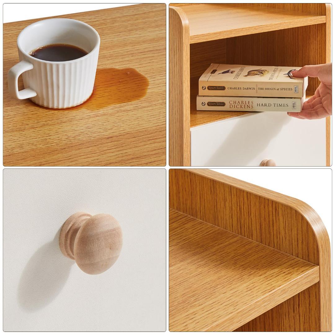 スペース効率と機能美を兼ね備えたモダンデザイン　サイドテーブル