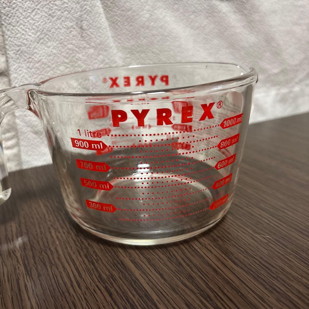 【デッドストック】旧ロゴ パイレックス計量カップ 250ml／1L 2個セット