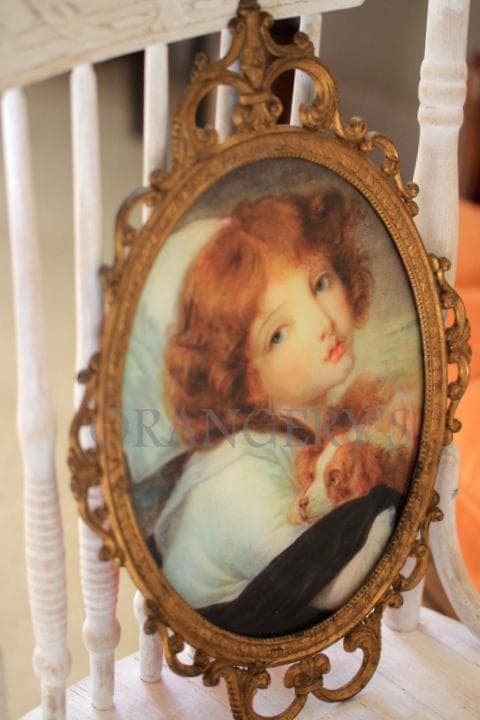 【セール中】ヴィンテージブラスフレームコンヴェックスグラス PF0025